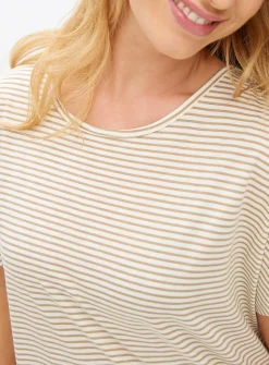 Neutral Stripe COOLMAX® Blend Nightdress L
