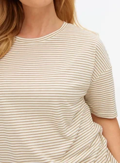 Neutral Stripe COOLMAX® Blend Co-ord Pyjama Top XL