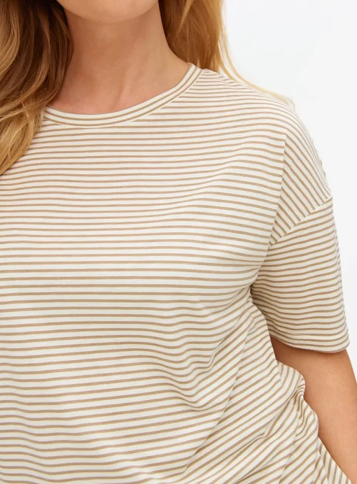 Neutral Stripe COOLMAX® Blend Co-ord Pyjama Top XL