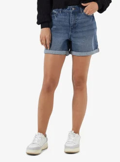 NOISY MAY 5 Pockets Denim Shorts With Fold Up Hems S/UK8