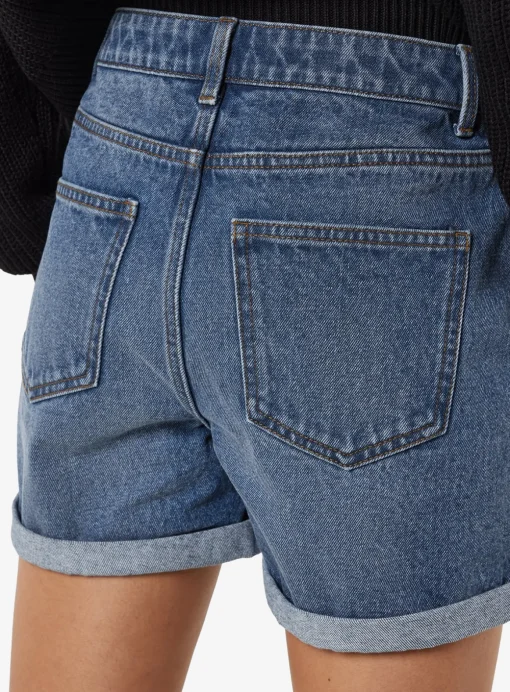 NOISY MAY 5 Pockets Denim Shorts With Fold Up Hems S/UK8