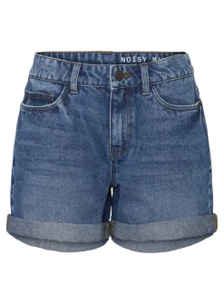 NOISY MAY 5 Pockets Denim Shorts With Fold Up Hems S/UK8