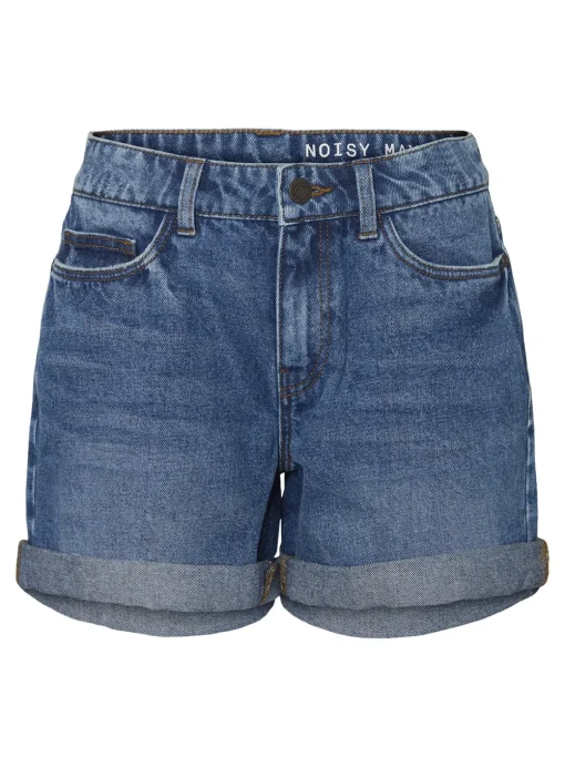 NOISY MAY 5 Pockets Denim Shorts With Fold Up Hems S/UK8