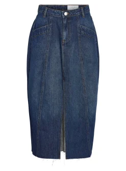 NOISY MAY Denim Skirt With Back Slit S/UK8