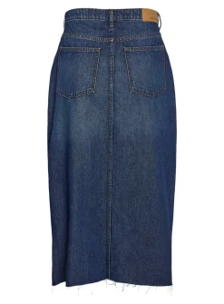 NOISY MAY Denim Skirt With Back Slit S/UK8