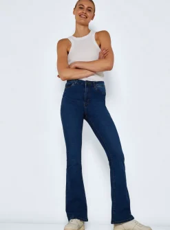 NOISY MAY High Waisted Flared Jeans Blue 28S