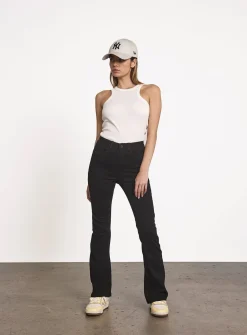 NOISY MAY High Waisted Flared Jeans Black 29S