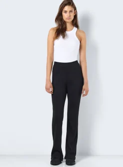 NOISY MAY High Waisted Flared Trousers Black M