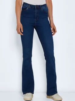 NOISY MAY High Waisted Flared Jeans Blue 28S
