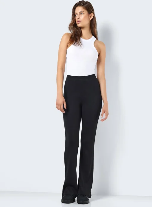 NOISY MAY High Waisted Flared Trousers Black M