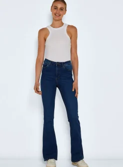 NOISY MAY High Waisted Flared Jeans Blue 28S