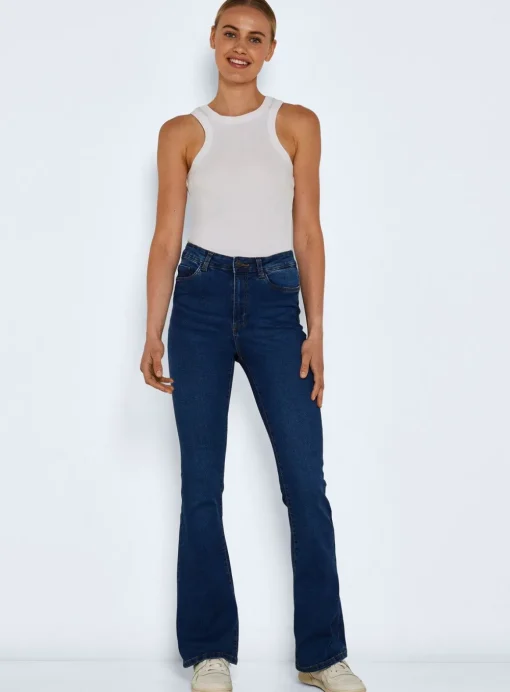 NOISY MAY High Waisted Flared Jeans Blue 28S