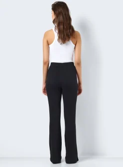 NOISY MAY High Waisted Flared Trousers Black M