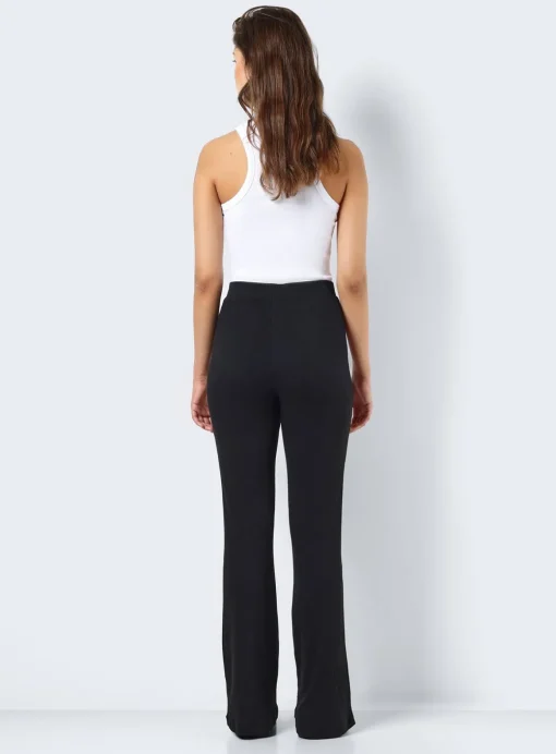NOISY MAY High Waisted Flared Trousers Black M