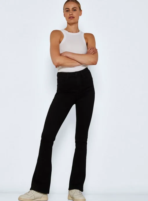 NOISY MAY High Waisted Flared Jeans Black 29S