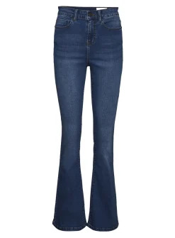 NOISY MAY High Waisted Flared Jeans Blue 28S