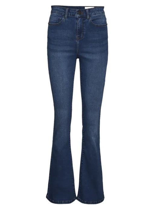 NOISY MAY High Waisted Flared Jeans Blue 28S