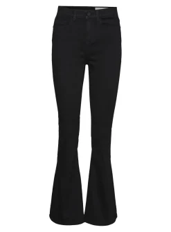 NOISY MAY High Waisted Flared Jeans Black 29S