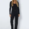 NOISY MAY High Waisted Straight Mom Jeans Black 30S