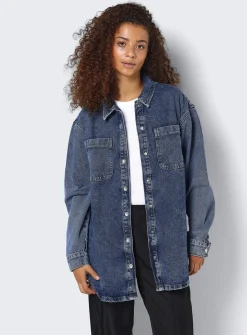 NOISY MAY Long Sleeve Denim Shacket S