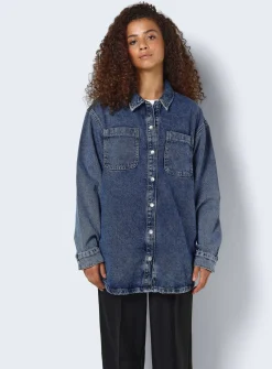 NOISY MAY Long Sleeve Denim Shacket S