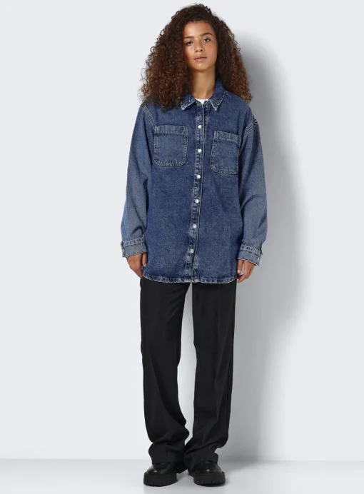 NOISY MAY Long Sleeve Denim Shacket S