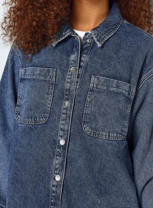 NOISY MAY Long Sleeve Denim Shacket S