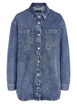 NOISY MAY Long Sleeve Denim Shacket S