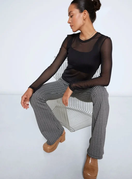 NOISY MAY Long Sleeve Mesh Top M