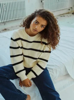 NOISY MAY Long Sleeve Striped Knit Jumper L