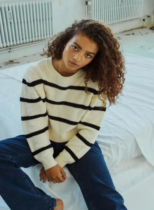 NOISY MAY Long Sleeve Striped Knit Jumper L