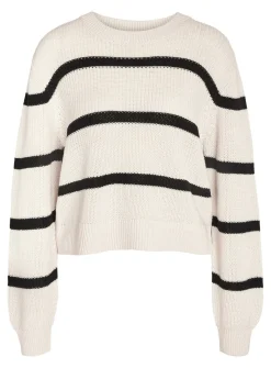 NOISY MAY Long Sleeve Striped Knit Jumper L