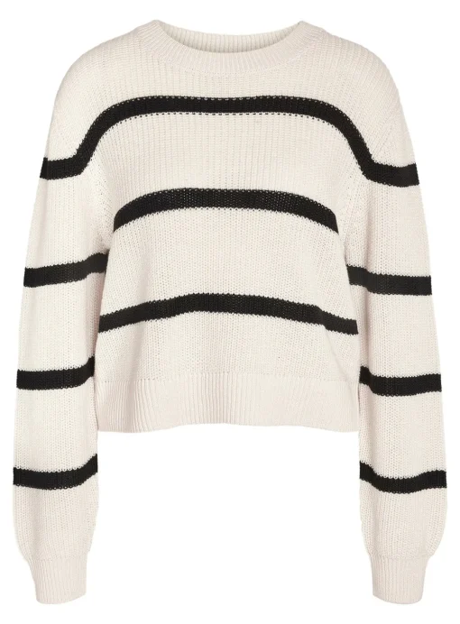 NOISY MAY Long Sleeve Striped Knit Jumper L