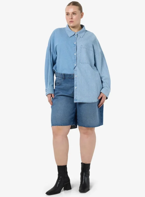 NOISY MAY Loose Fit Curve Denim Shorts 48/UK20