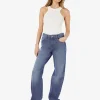 NOISY MAY Mid-Rise Waisted Wide Fit Jeans Blue 28R