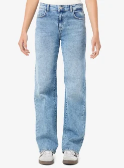 NOISY MAY Mid-Rise Waisted Wide Fit Jeans Light Blue 27R