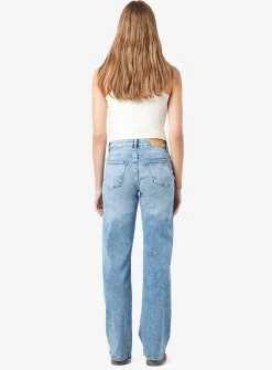 NOISY MAY Mid-Rise Waisted Wide Fit Jeans Light Blue 27R
