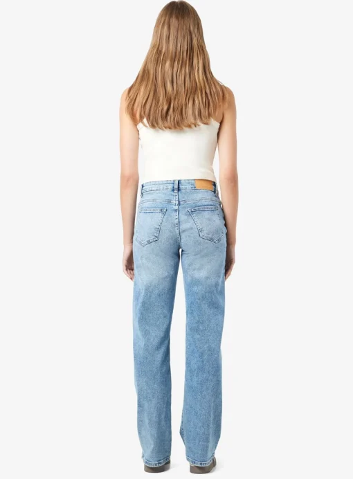 NOISY MAY Mid-Rise Waisted Wide Fit Jeans Light Blue 27R