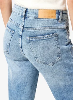 NOISY MAY Mid-Rise Waisted Wide Fit Jeans Light Blue 27R