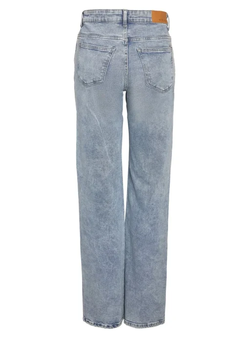 NOISY MAY Mid-Rise Waisted Wide Fit Jeans Light Blue 27R