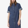 NOISY MAY Short Sleeve Denim Dress Blue L/UK12