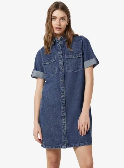 NOISY MAY Short Sleeve Denim Dress Blue L/UK12