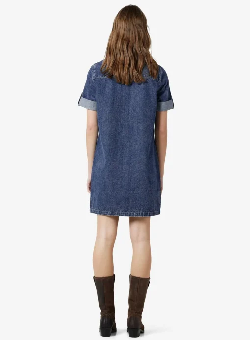 NOISY MAY Short Sleeve Denim Dress Blue L/UK12