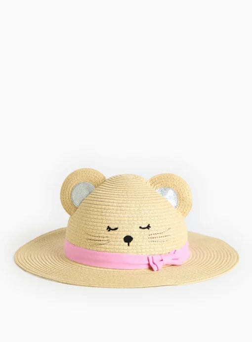 Novelty Cat Straw Sun Hat 6-9 years