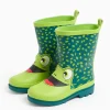 Novelty Frog Print Rubber Wellies 8 Infant