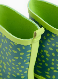 Novelty Frog Print Rubber Wellies 8 Infant