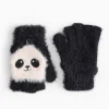 Novelty Panda Knitted Gloves 6-9 years