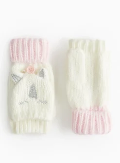 Novelty Unicorn Knitted Gloves 3-5 years