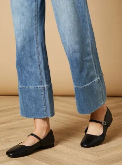 OASIS Belle Leather Maryjane Square Toe Ballet Pumps 8