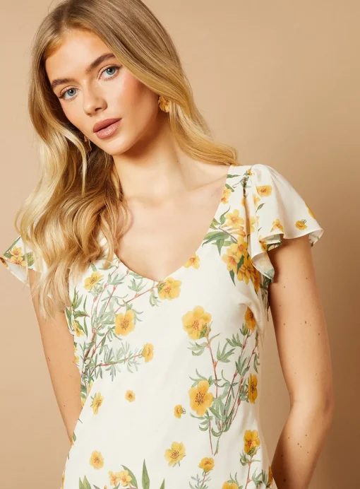 OASIS Floral Printed Chiffon Ruffle Tiered Maxi Dress 18